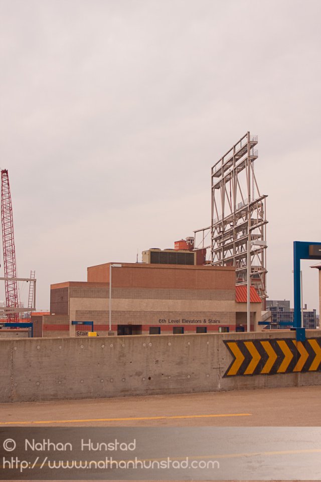 Construction on Target Field, the new Twins stadium, in downtown Minneapolis.